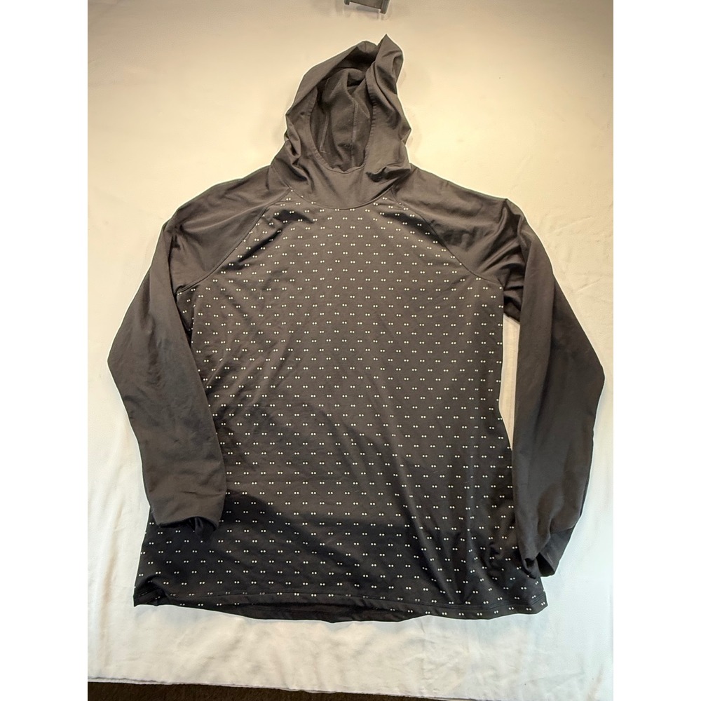 Old Navy Active Womens XXL Black Go-Dry Hoodie Polka Dot Raglan Pullover Top